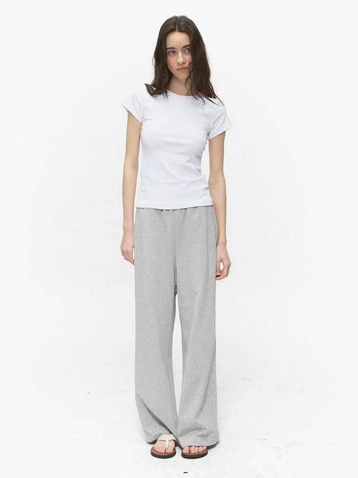 Country Moment 100 Percent Cotton Relaxed Straight Leg Elastic Waist Casual Sweatpants