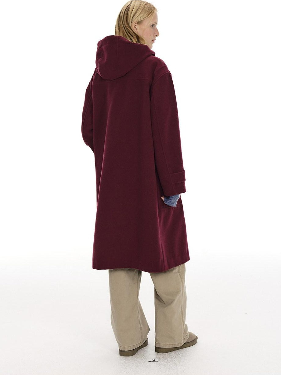Country Moment Warm Hooded Relaxed Fit Horn Toggle Midlength Youth Collegiate Red Long Coats