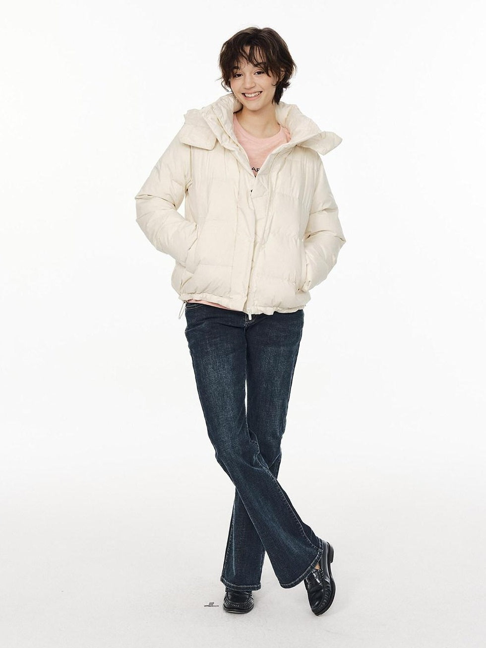 Country Moment Breathable Slimming Low Waist Slim Fit Button Fly Dark Blue Flared Jeans