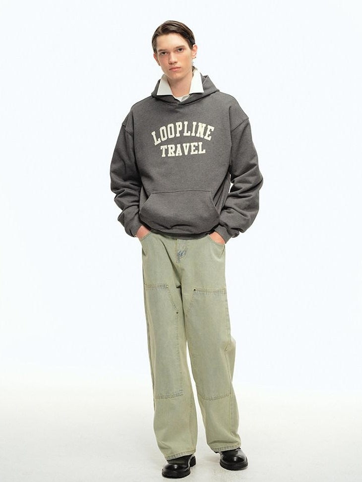 Country Moment Soft 100 Percent Cotton Loose American Style Text Pullover Teen Casual Hoodie