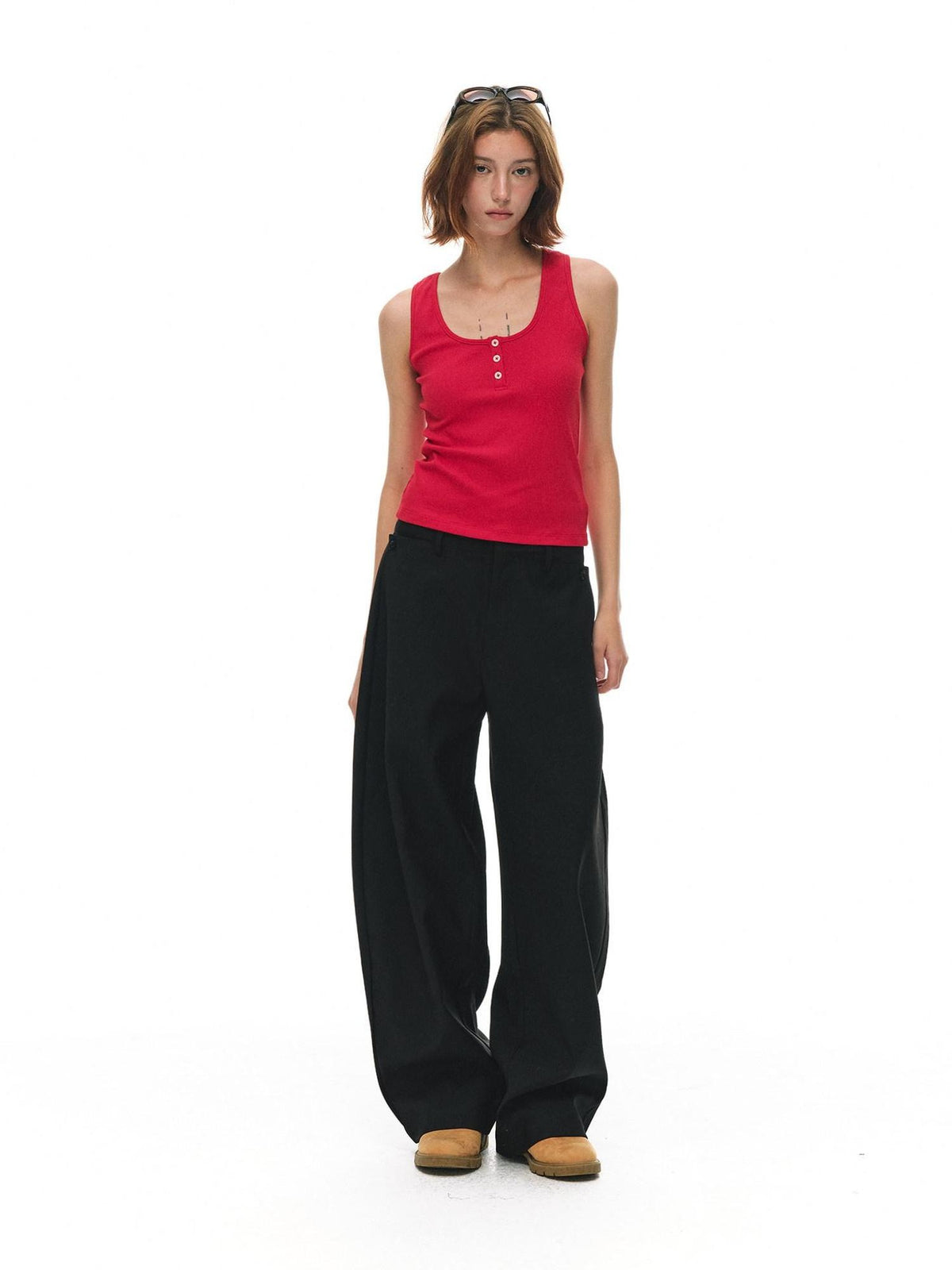 Country Moment Breathable Relaxed Fit Straight Leg Unisex Daily Polyester Viscose Cargo Pants