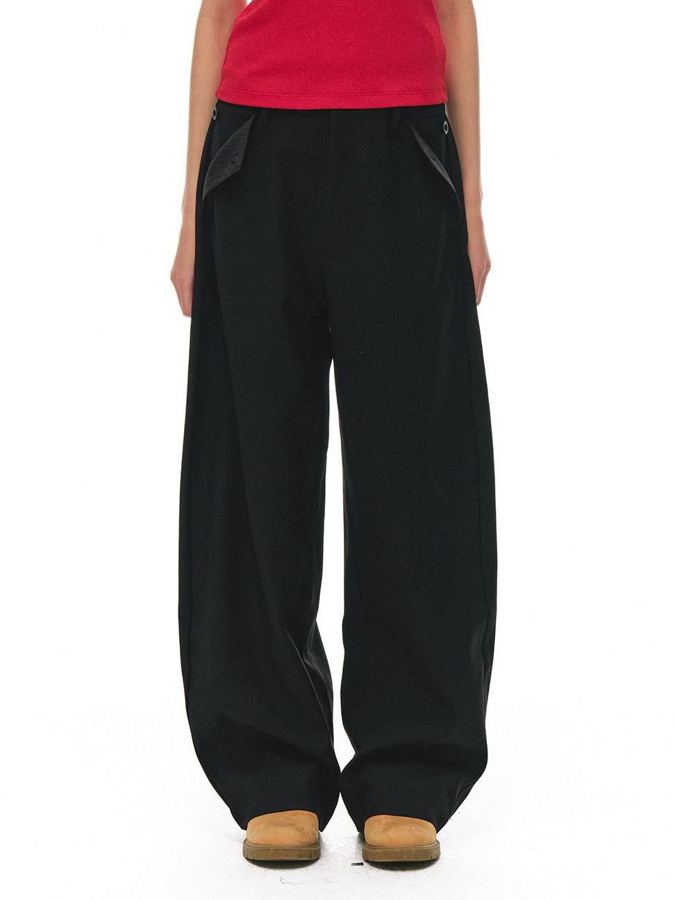 Country Moment Breathable Relaxed Fit Straight Leg Unisex Daily Polyester Viscose Cargo Pants
