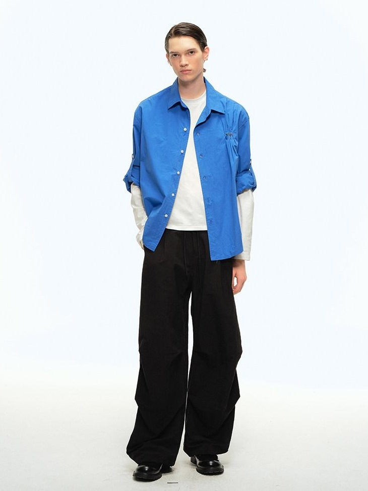 Country Moment Soft 100% Cotton Loose Fit Collared Button Youth Casual American Solid Shirts