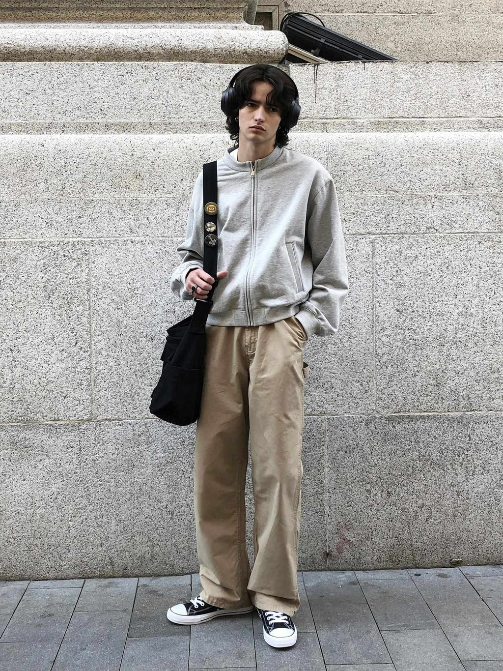 Country Moment Wrinkle Resistant Cotton Mid Rise Cargo Pockets Youth Khaki Green Straight Pants