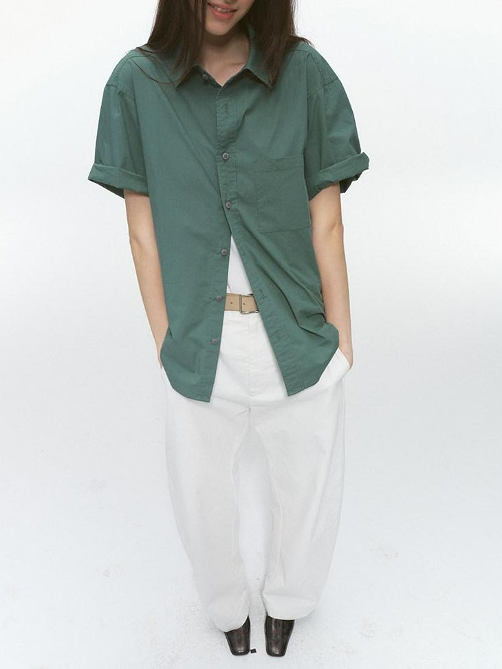 Country Moment 100% Cotton Mid Rise Loose Straight Leg Zipper Fly Everyday Urban Wide Leg Pants