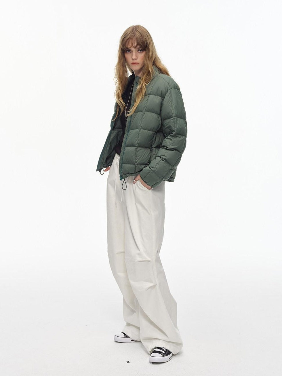 Country Moment Soft Breathable Cotton Loose Paratrooper Tapered Cuff Youth White Cargo Pants