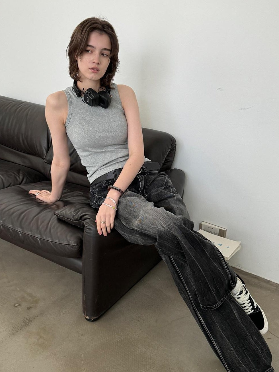 Country Moment Ribbed Stretch Cotton Street Slim Racerback Cropped Women Layering Tank Tops