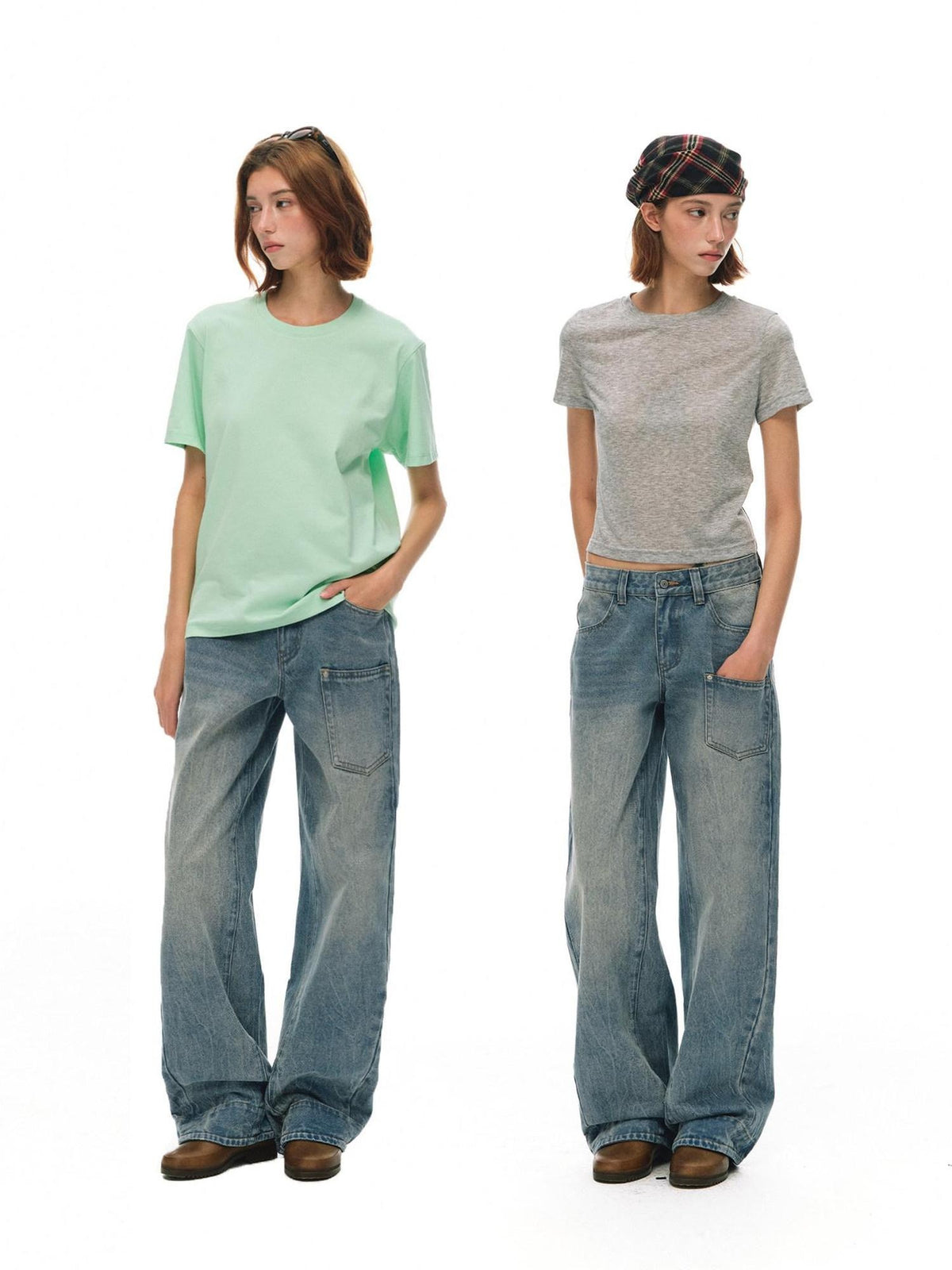 Country Moment Distressed Multi Pocket Mid Rise Women Washed Denim Straight Leg Jeans