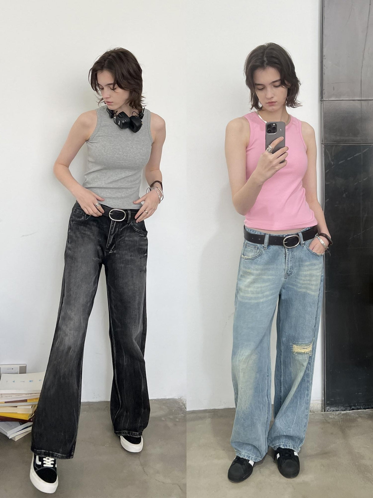 Country Moment Ribbed Stretch Cotton Street Slim Racerback Cropped Women Layering Tank Tops