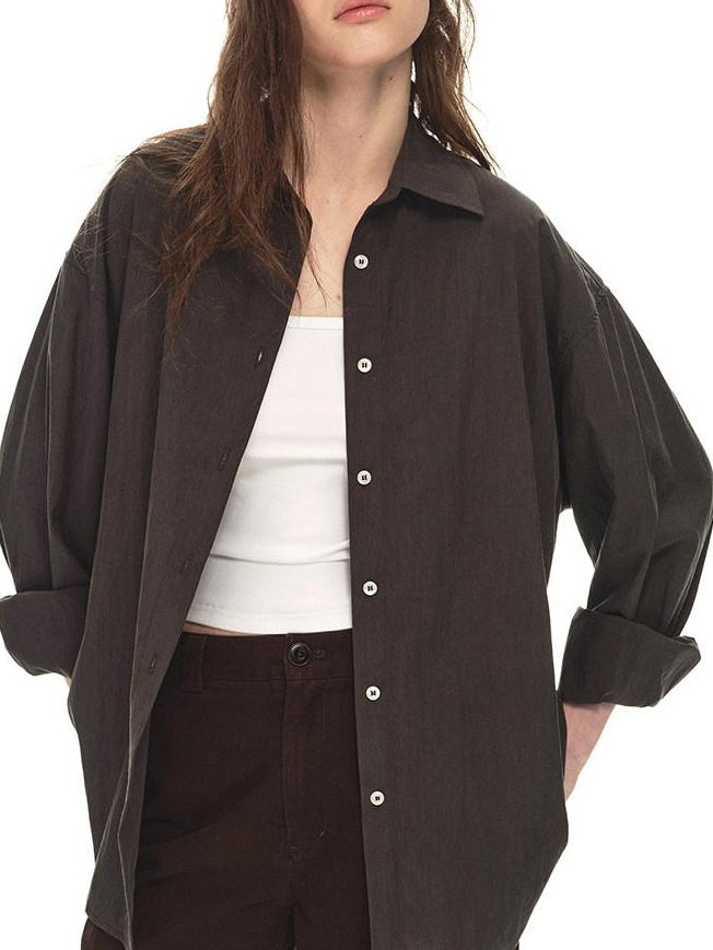Country Moment Cooling Lyocell Blend Loose Fit Drop Shoulder Collared Unisex Button Shirts