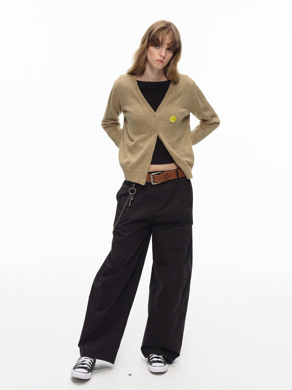 Country Moment Soft Wool Blend Slim Fit American V-neck Short Button Knit Women Cardigans