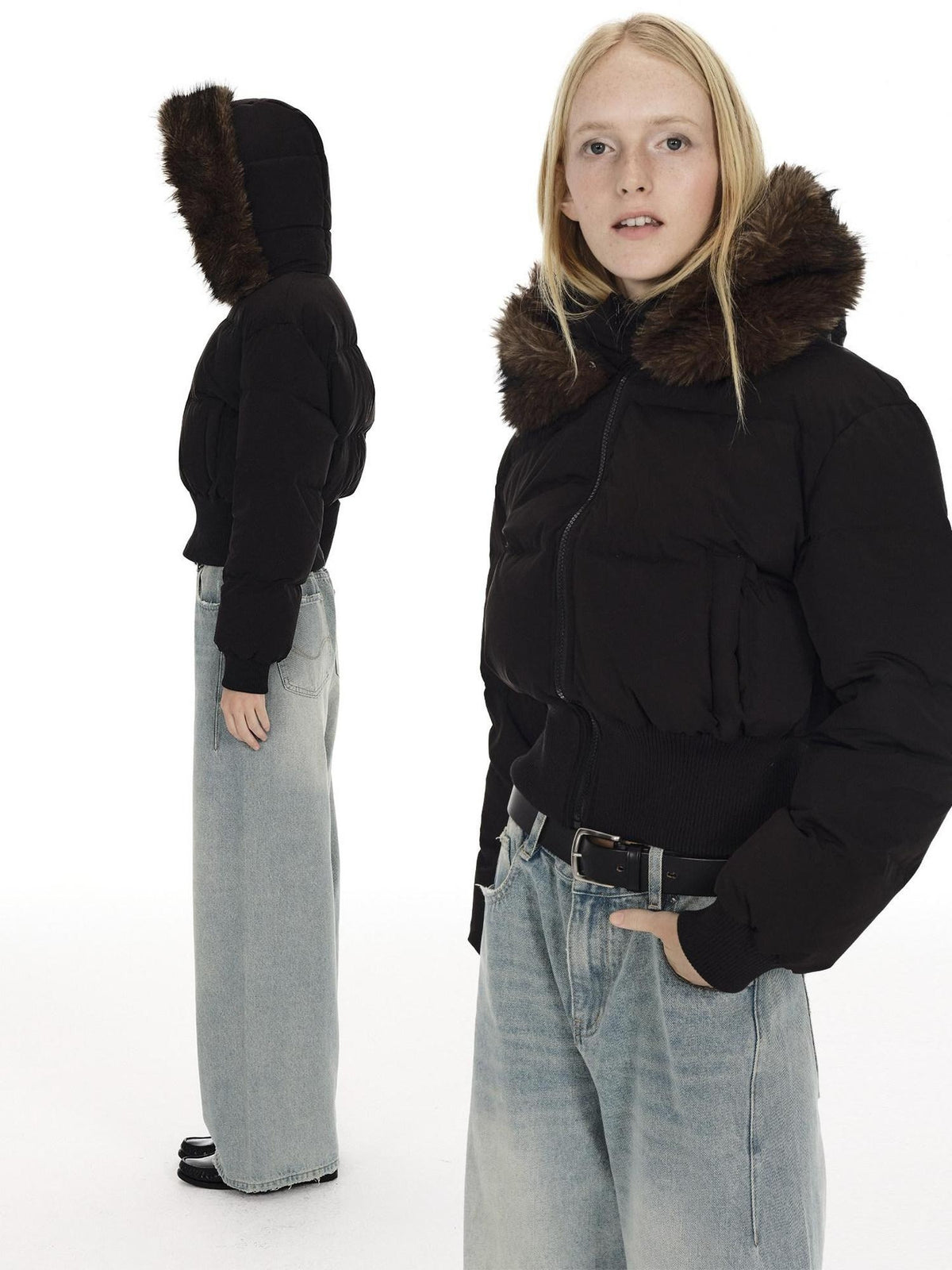 Country Moment Warm White Duck Down Slim Fit Short Hooded Urban Casual Youth Down Jackets