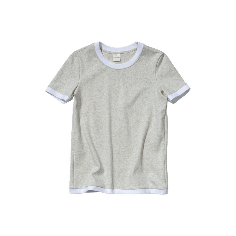Country_Moment_Stretch_Cotton_Patchwork_Casual_Straight_Fit_Lake_Blue_Short_Sleeve_T-Shirts_MISSTT