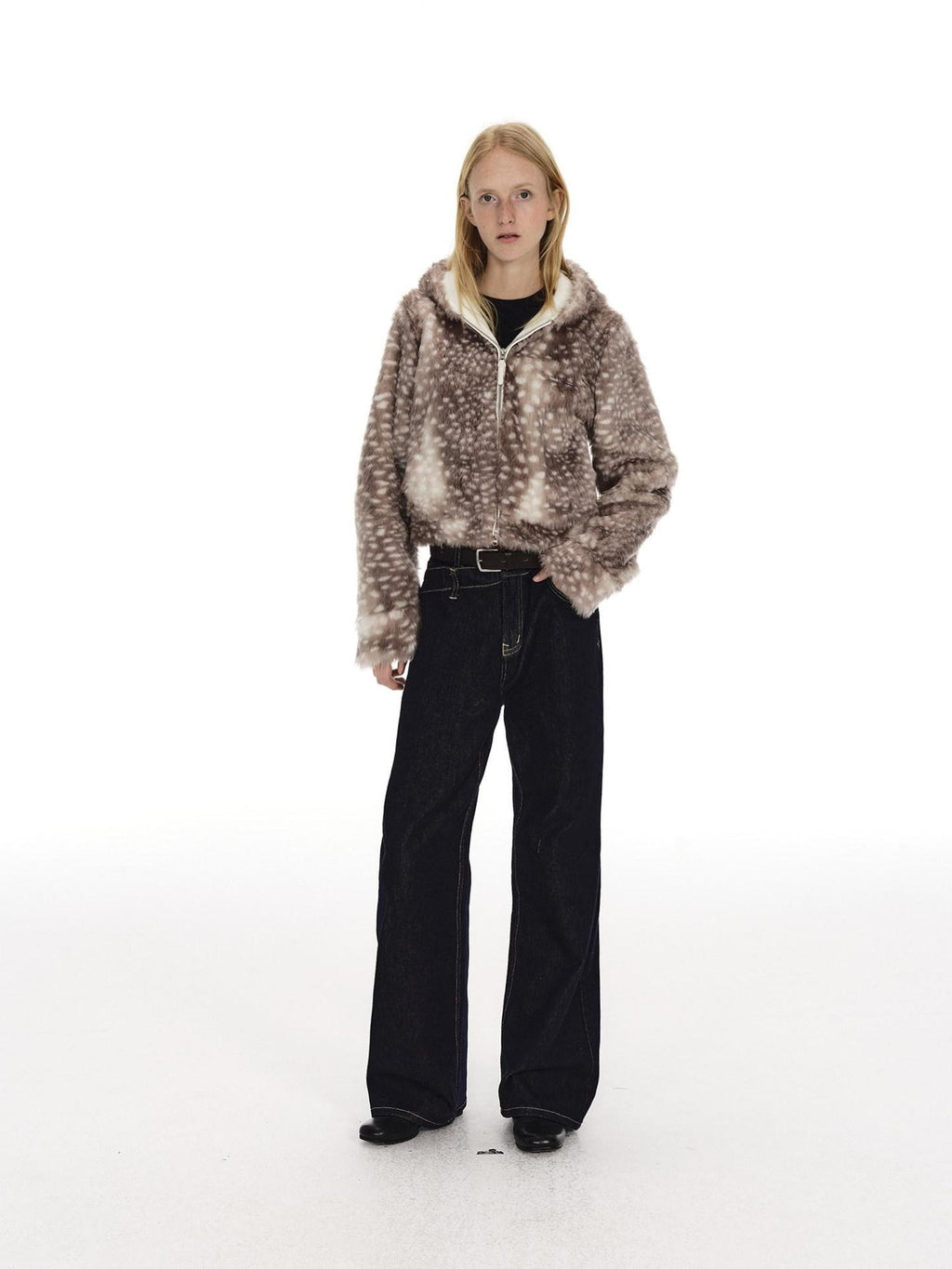 Country Moment Breathable Cotton Mid Rise Washed Casual Women Wide Leg Jeans