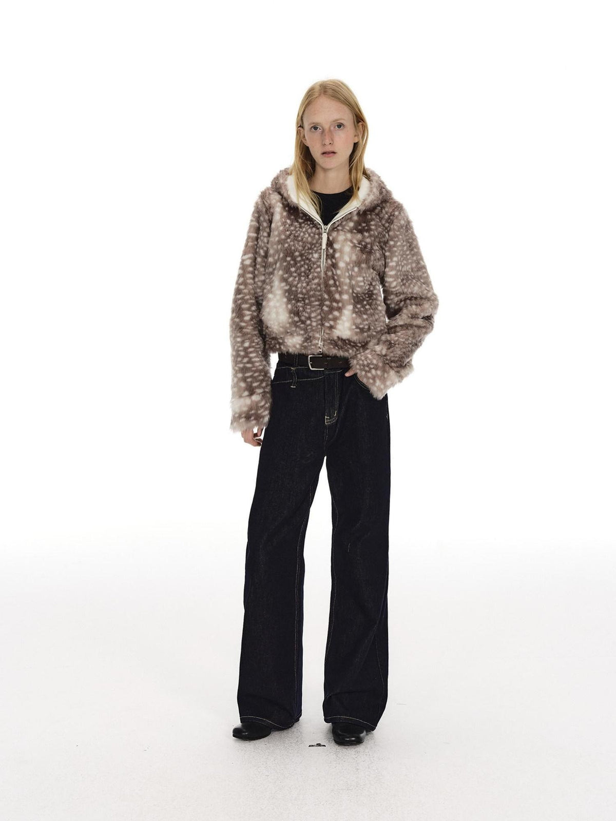 Country Moment Breathable Cotton Mid Rise Washed Casual Women Wide Leg Jeans