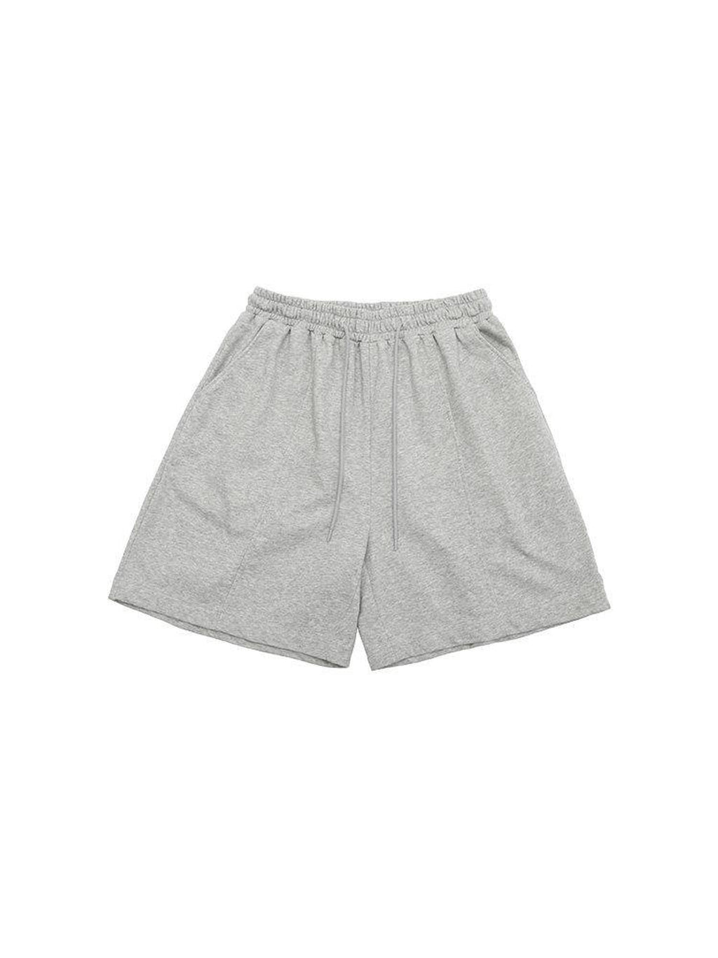 Country Moment Cotton Blend Slight Stretch Loose Mid Waist Daily Casual Grey Mid-Length Shorts