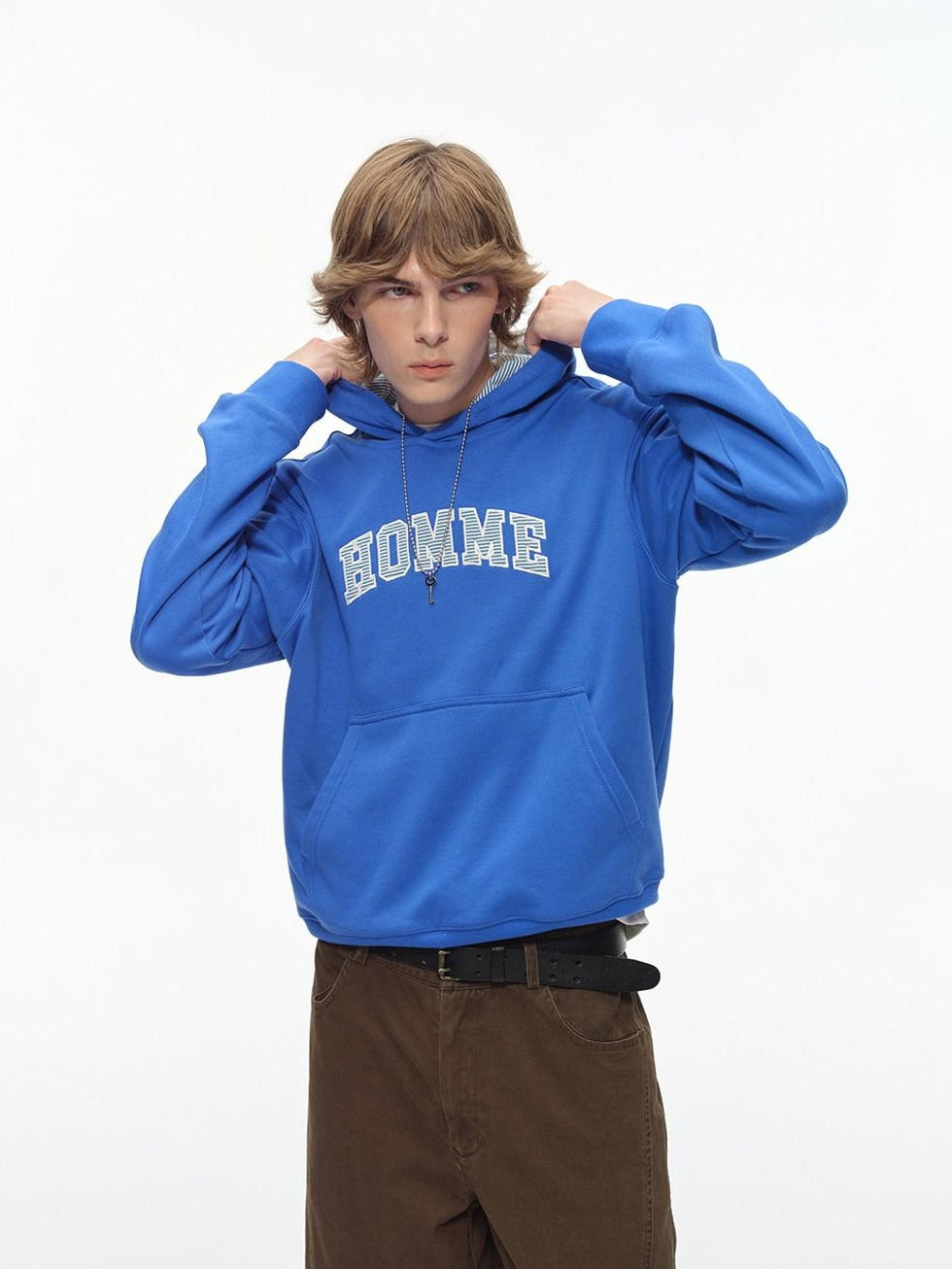 Country Moment Cozy 340G Warm Colorblock Loose Fit American Style Unisex Cotton Blend Hoodie