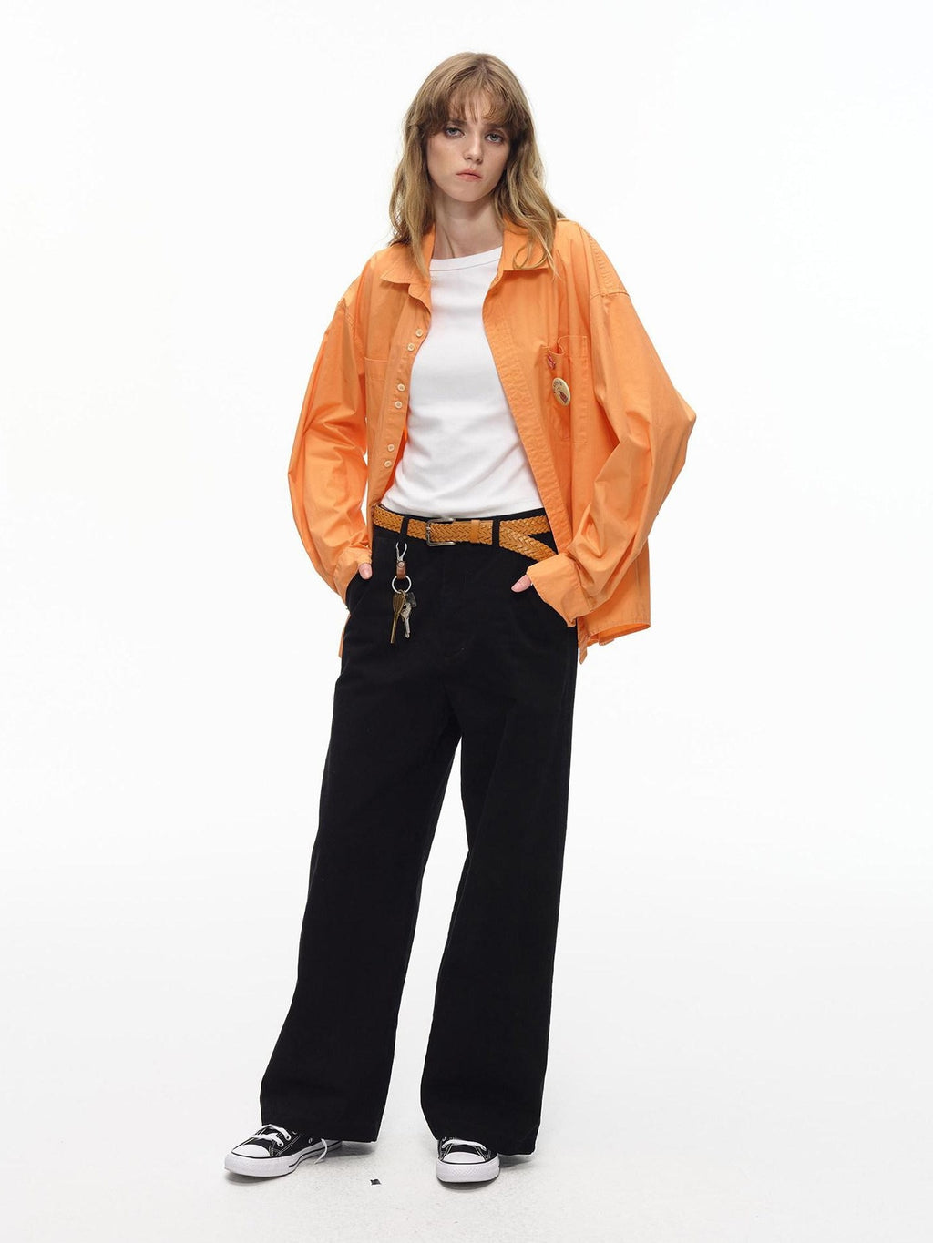 Country Moment Moisture Wicking Cotton Loose Button Long Sleeve Unisex American Collar Shirts