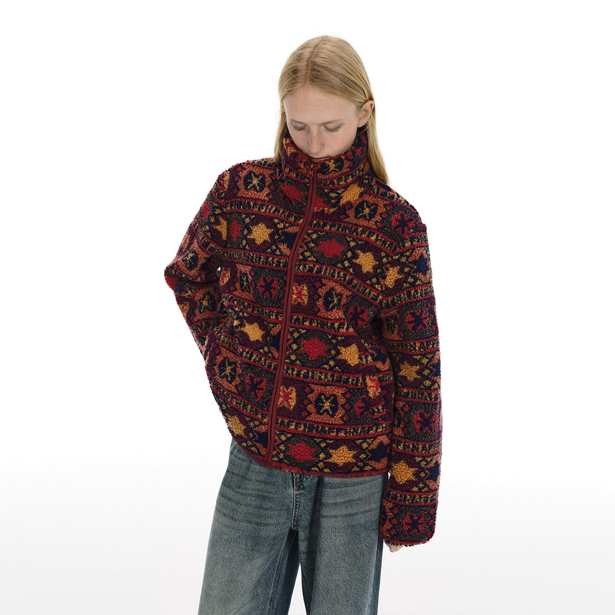 Country_Moment_Jacquard_Thick_Cooling_Loose_Ethnic_Stand_Collar_Retro_Red_Zip_Cropped_Jackets_MISSTT