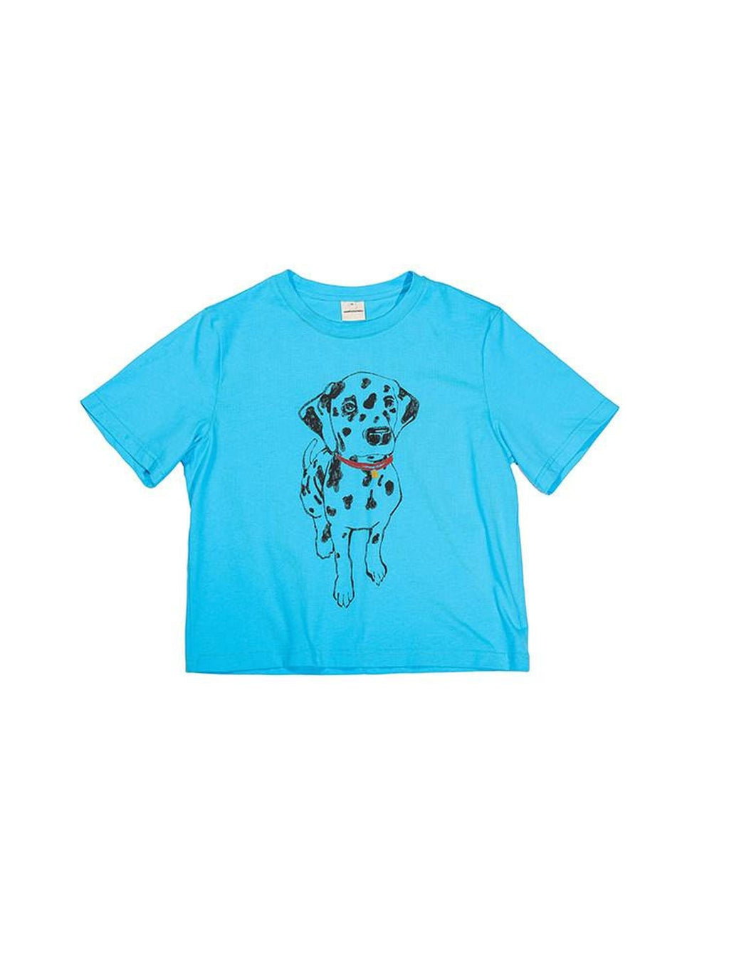 Country Moment Turquoise Animal Print Slim Fit Crewneck 100 Percent Cotton Basic Crop Tops