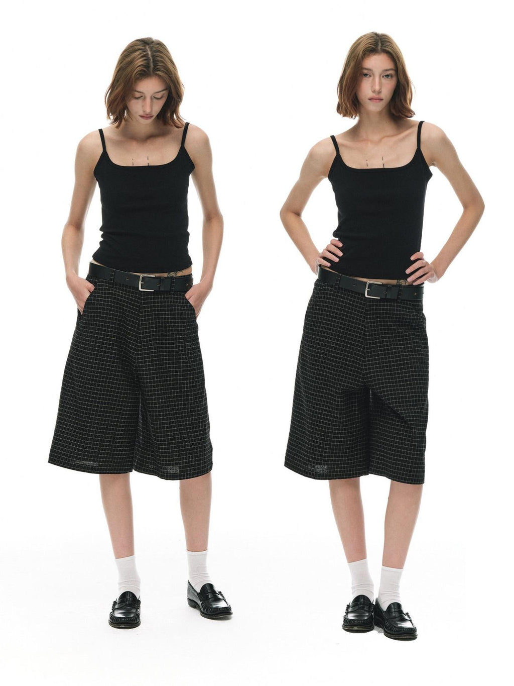 Country Moment Cotton Stretch Ribbed Slim Fit Square Neck Double Strap Backless Camisoles