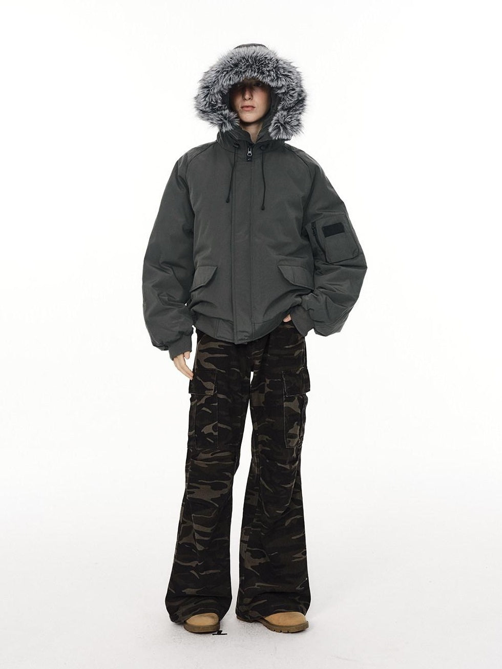 Country Moment 650Fp White Duck Down Hooded Fur Collar Waterproof Unisex Casual Down Jackets