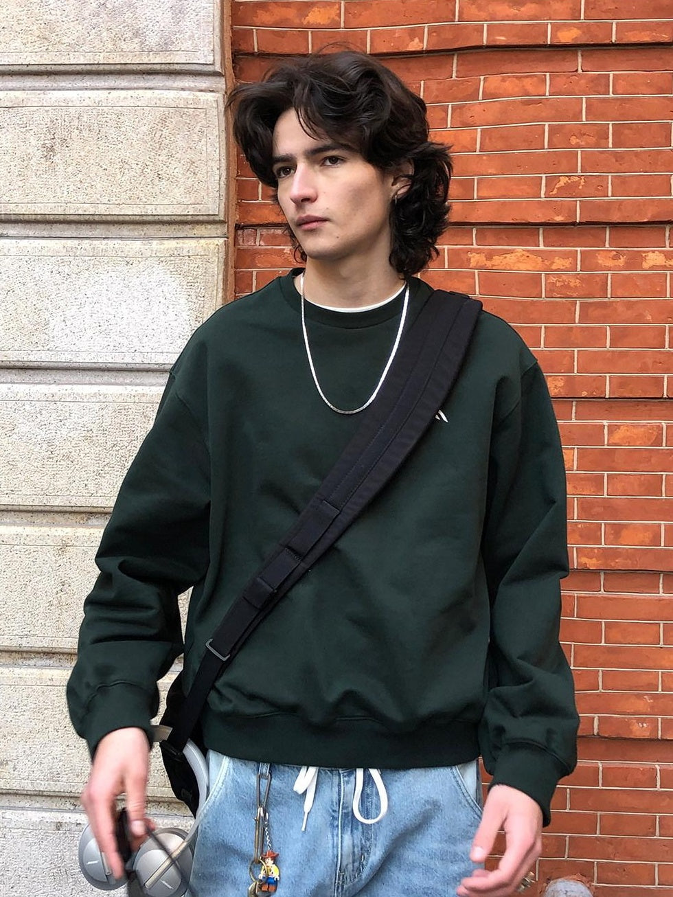 Country Moment Antibacterial 100% Cotton Embroidered Relaxed Unisex Teen Green Sweatshirt