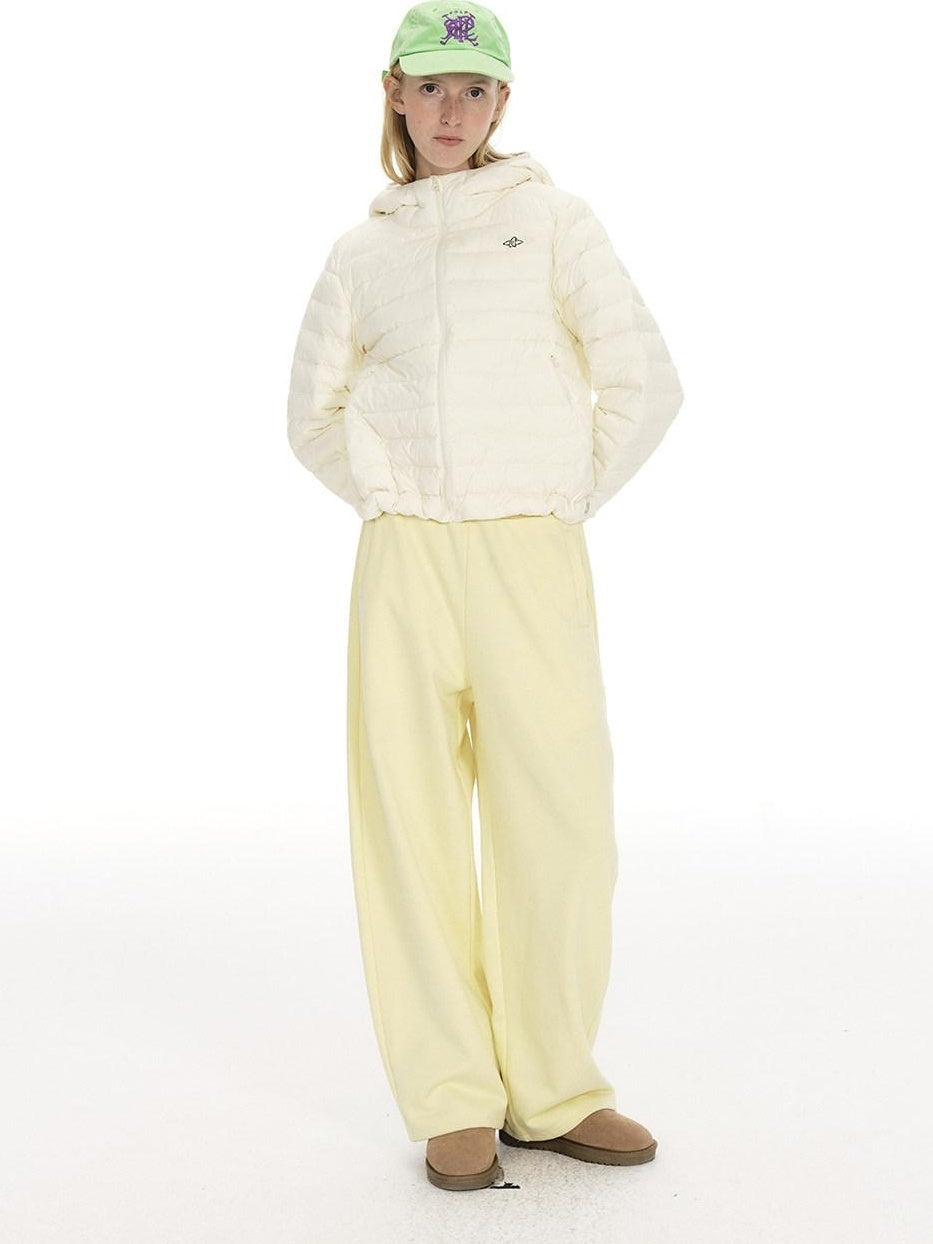 Country Moment 90 Percent White Duck Down Casual Short Hooded Zipper Women Down Jackets