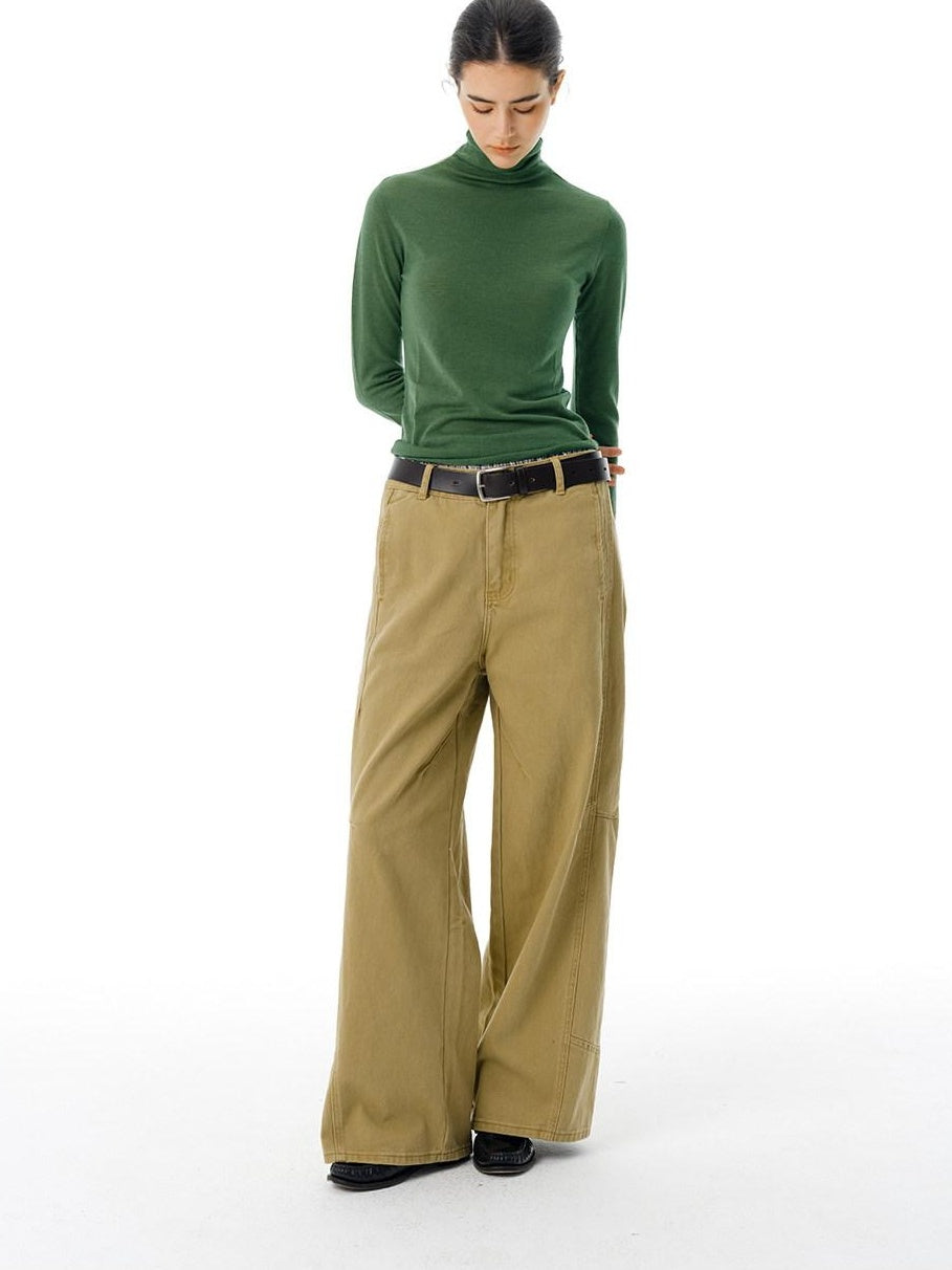 Country Moment Slim Fit Relaxed Turtleneck Women Casual Wool Blend Pullover Warm Sweaters