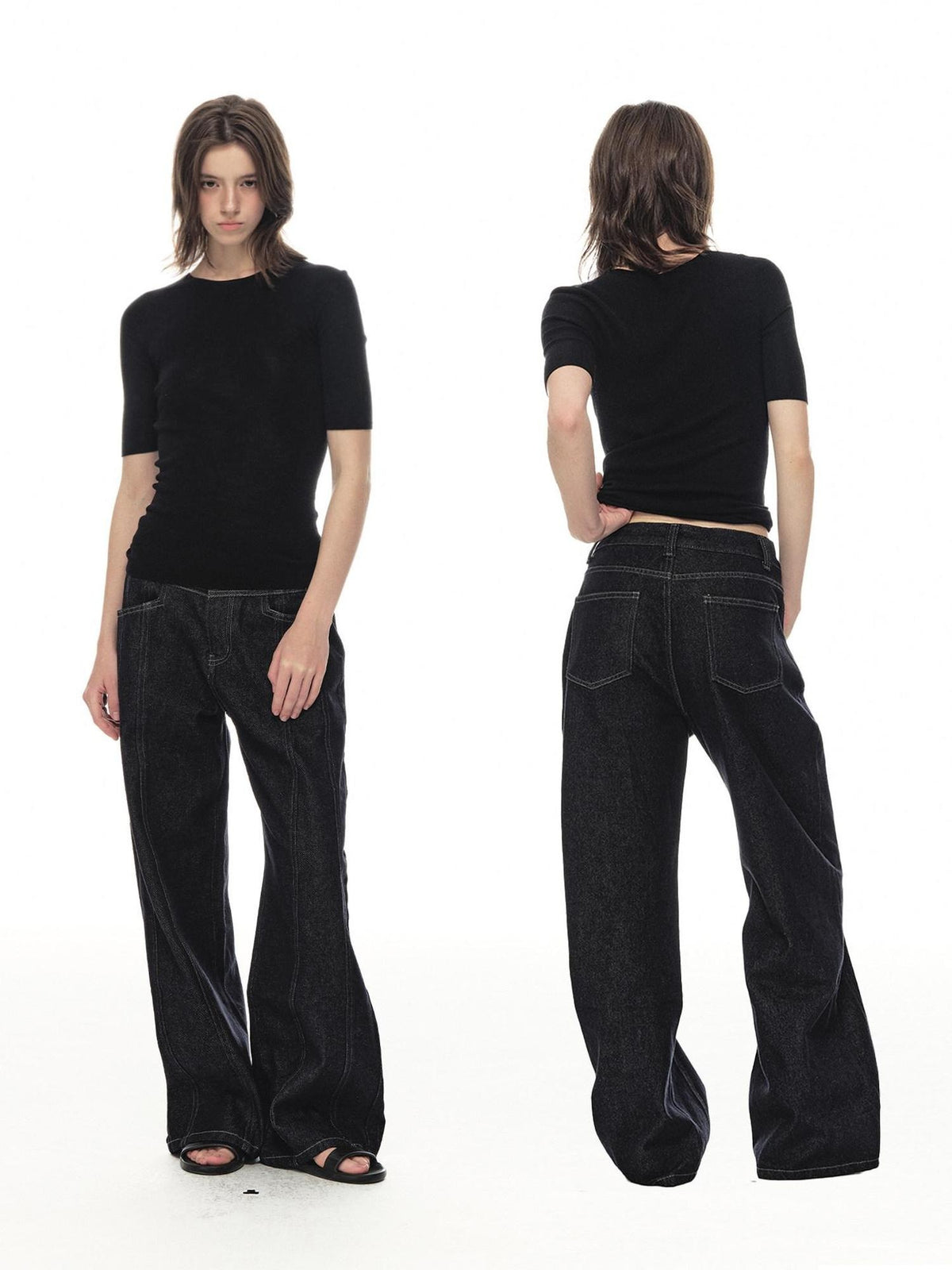 Country Moment Breathable Wool Slim Knit Crew Neck Women Citywalk Thin Short Sleeve T-Shirts