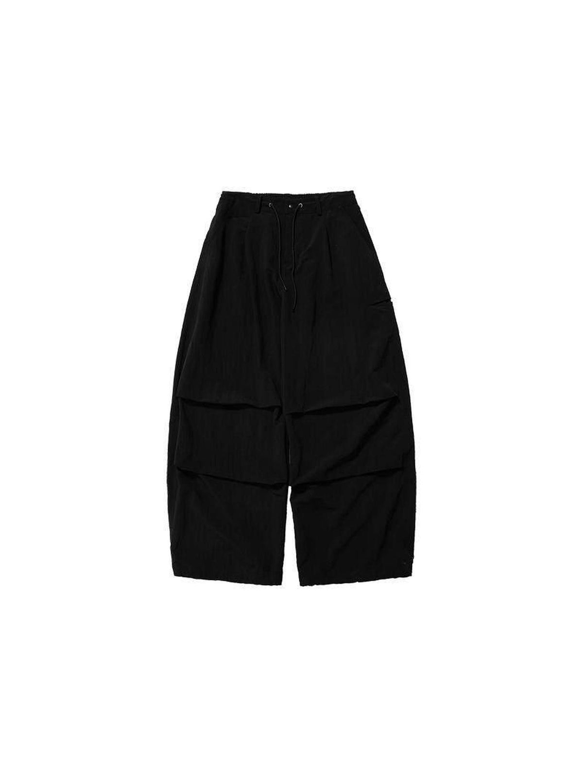 Country Moment Lightweight Nylon Blend Loose Fit Straight Leg Mid Rise Youth Black Cargo Pants