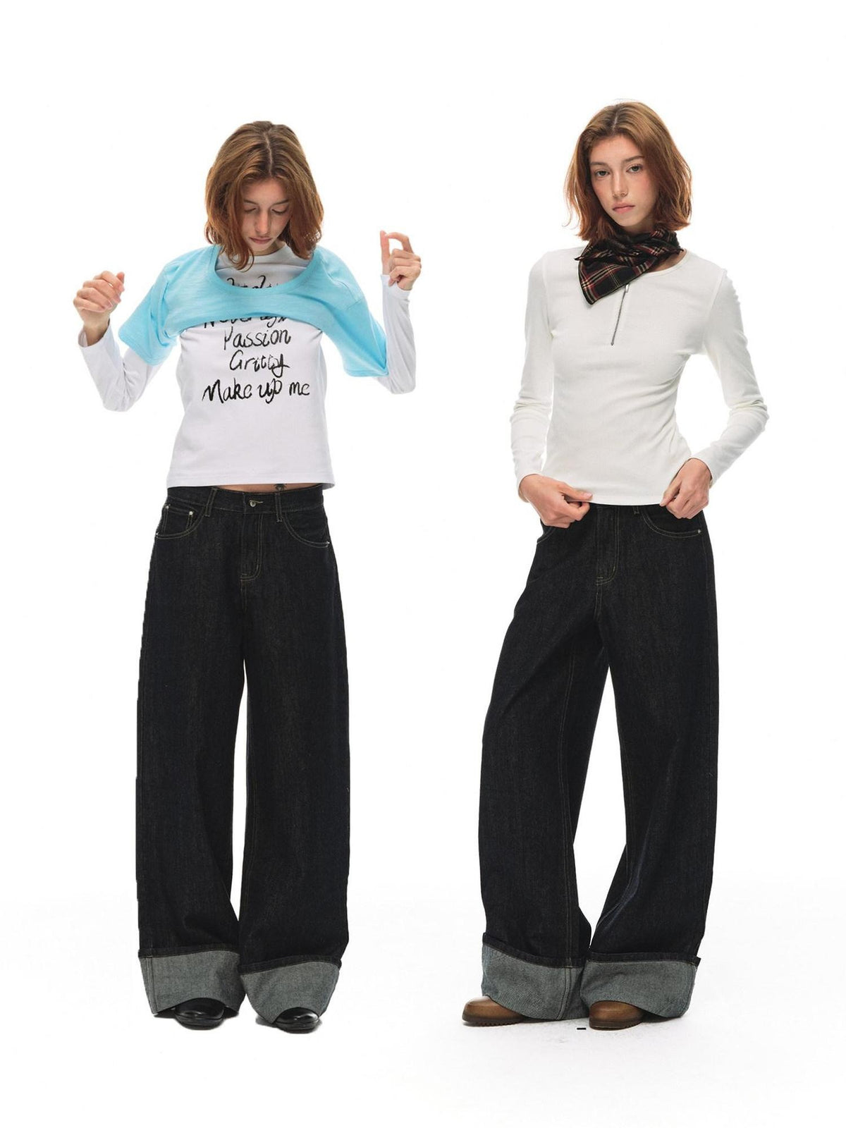 Country Moment Breathable Cotton Mid Rise Washed Loose Women Everyday Straight Leg Jeans