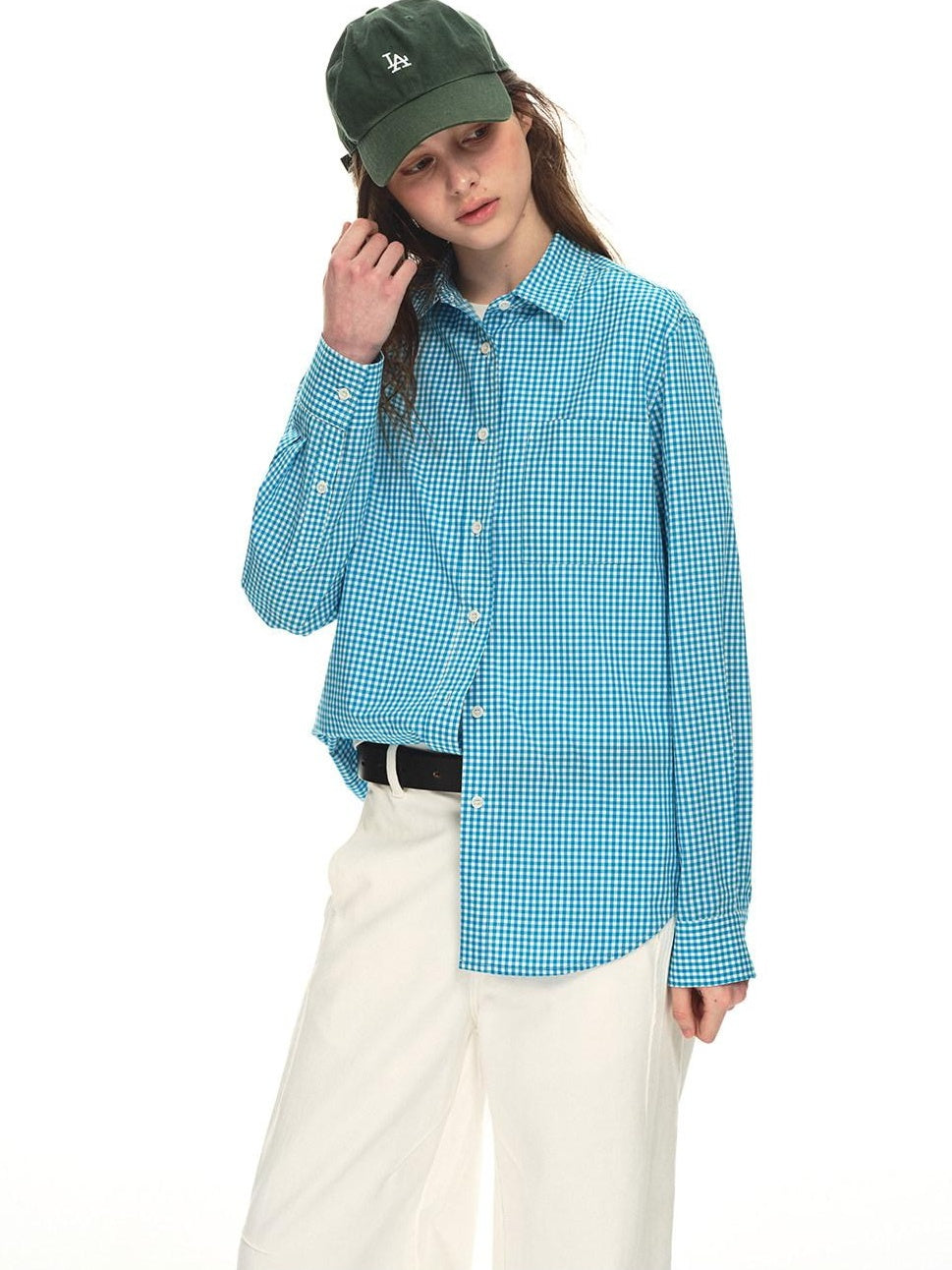 Country Moment Breathable 100% Cotton Loose Fit Drop Shoulder Plaid Button Unisex Shirts