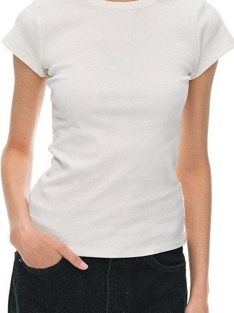 Country Moment Cooling Breathable Cotton Slim Crew Neck American Women Short Sleeve T-Shirts