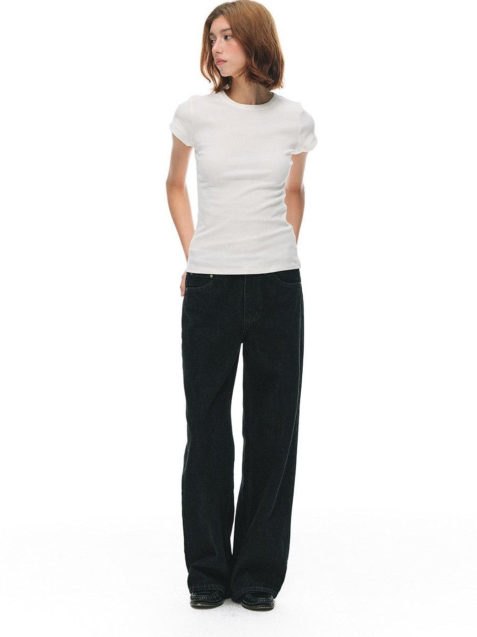 Country Moment Cooling Breathable Cotton Slim Crew Neck American Women Short Sleeve T-Shirts