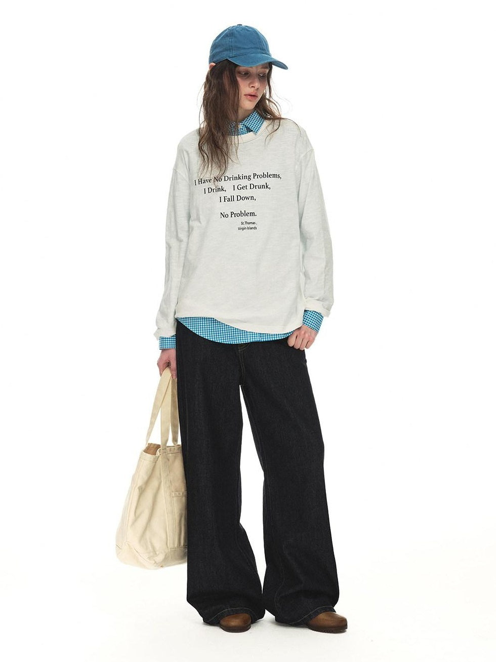 Country Moment Warm Cotton Mid Rise Loose Retro Button Fly Black Casual Commuter Wide Leg Jeans