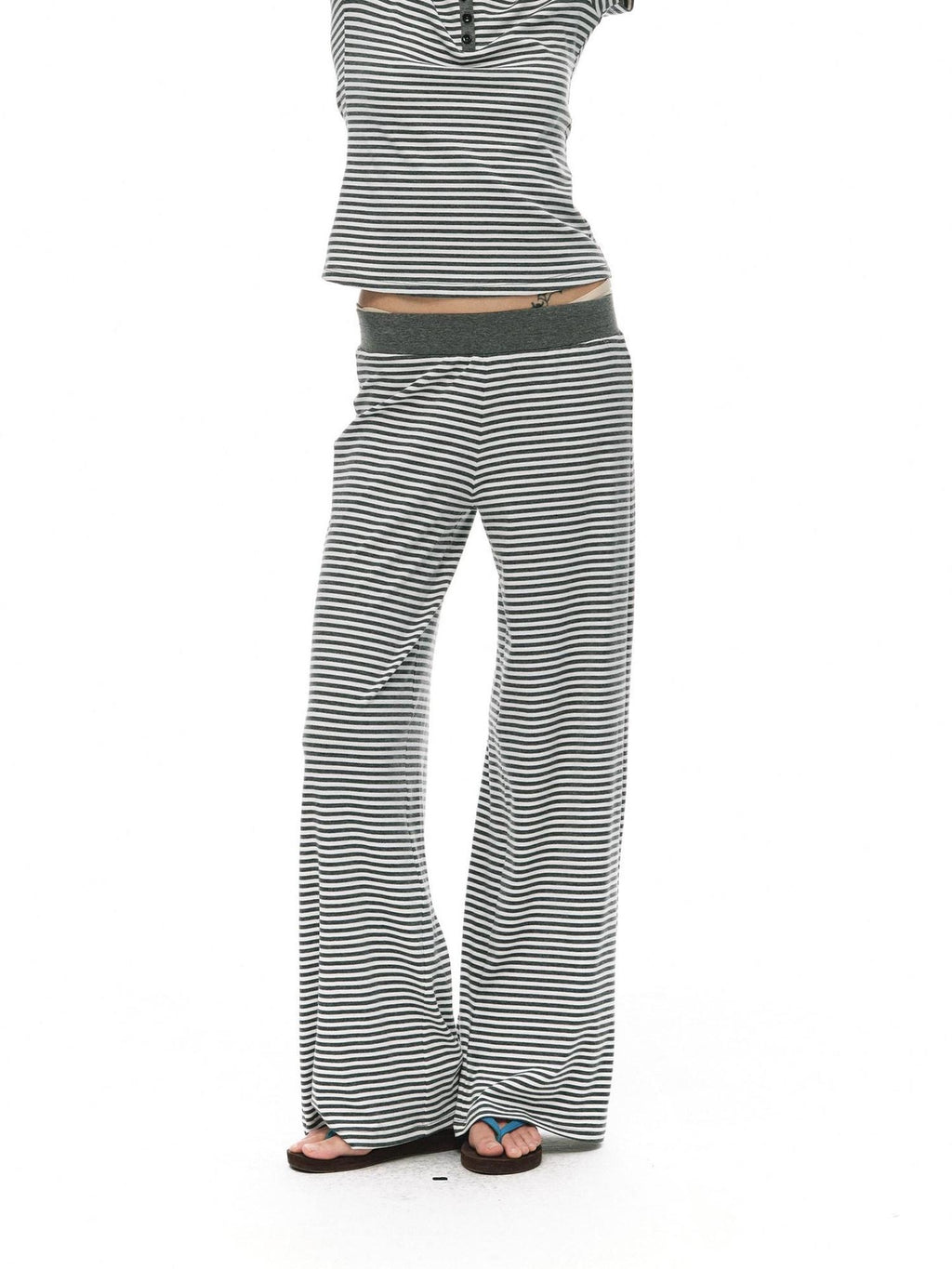 Country Moment Breathable Striped Henley Regular Women Polyester Stretch Short Sleeve T-Shirts