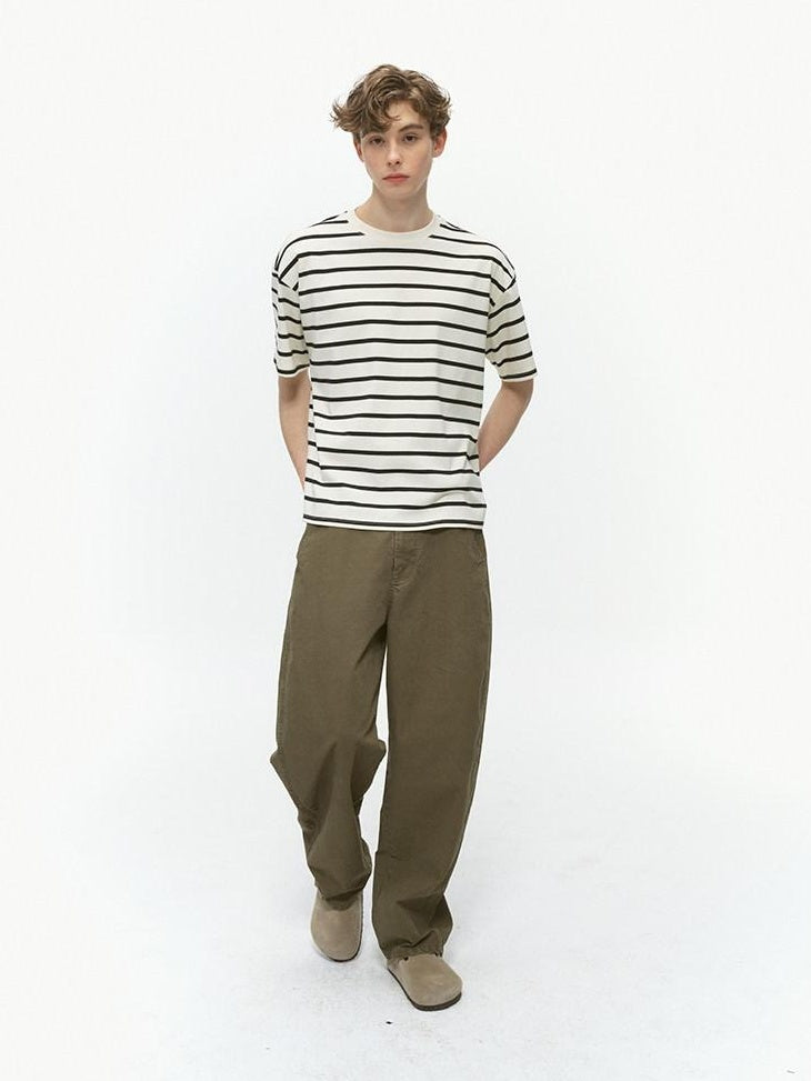 Country Moment Cooling Cotton Distressed Loose Fit American Casual Teen Daily Wide Leg Pants
