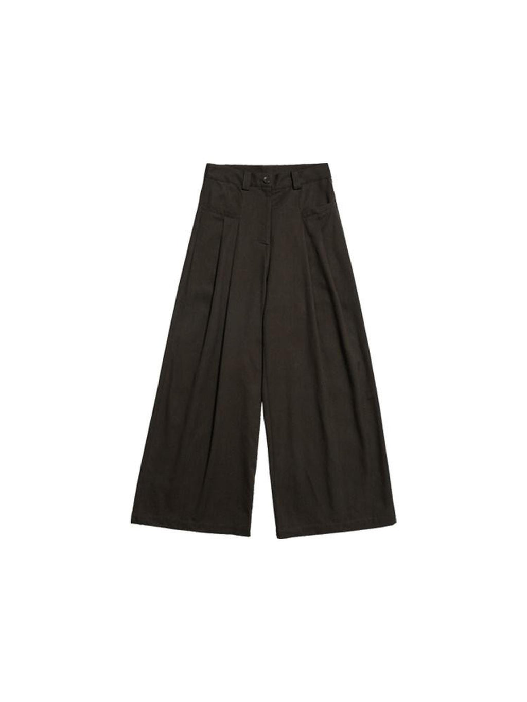 Country Moment Lyocell Cotton Blend Extra Wide Flared Youth Casual Brown Wide Leg Pants