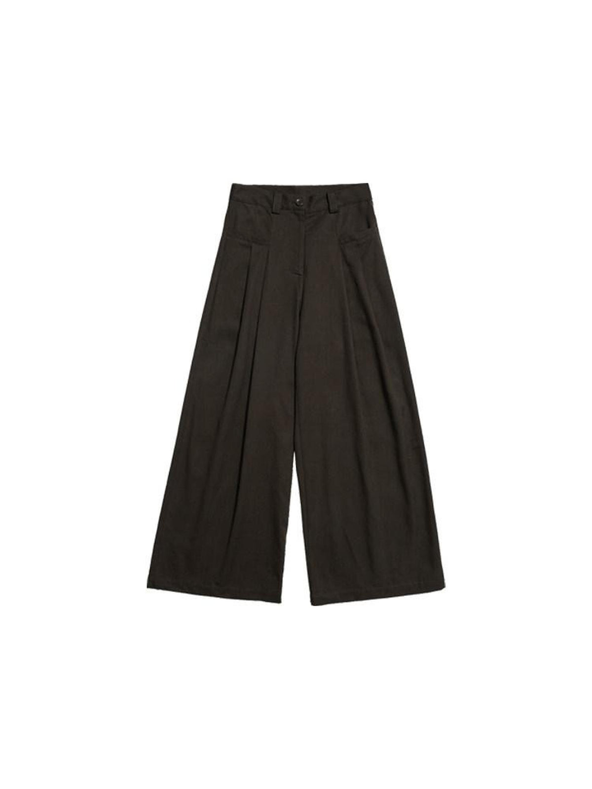 Country Moment Lyocell Cotton Blend Extra Wide Flared Youth Casual Brown Wide Leg Pants