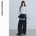 DDGIRL_studio_Washed_High_Waist_Lace_Trim_Non_Stretch_Zip_Fly_Navy_Comfort_Wide_Leg_Jeans_MISSTT