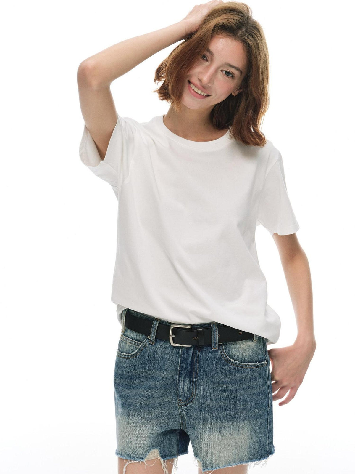 Country Moment Cooling Antibacterial Uv Cotton Blend Loose Casual Womens Short Sleeve T-Shirts