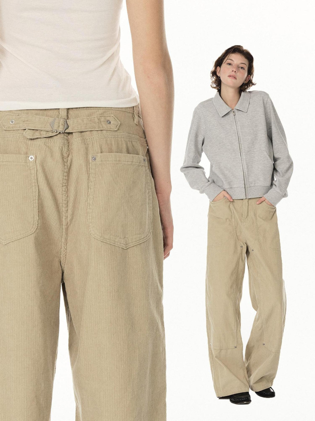 Country Moment Soft 100 Percent Cotton Loose Straight Leg Mid Rise Casual Mens Cargo Pants