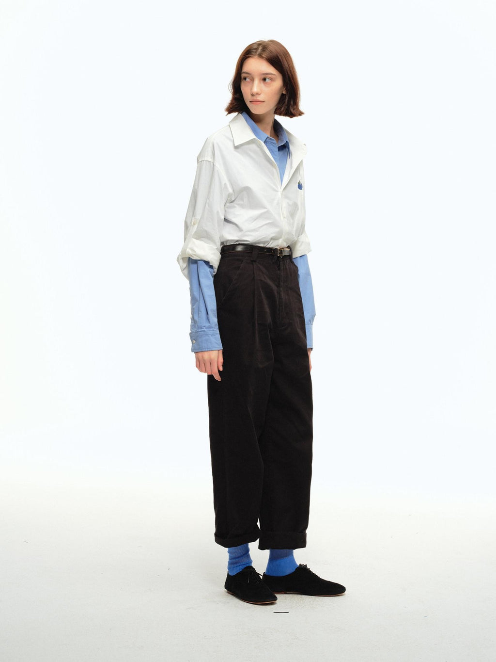 Country Moment Cotton Mid Waist Zip Fly Youth American Casual Daily Khaki Black Straight Pants