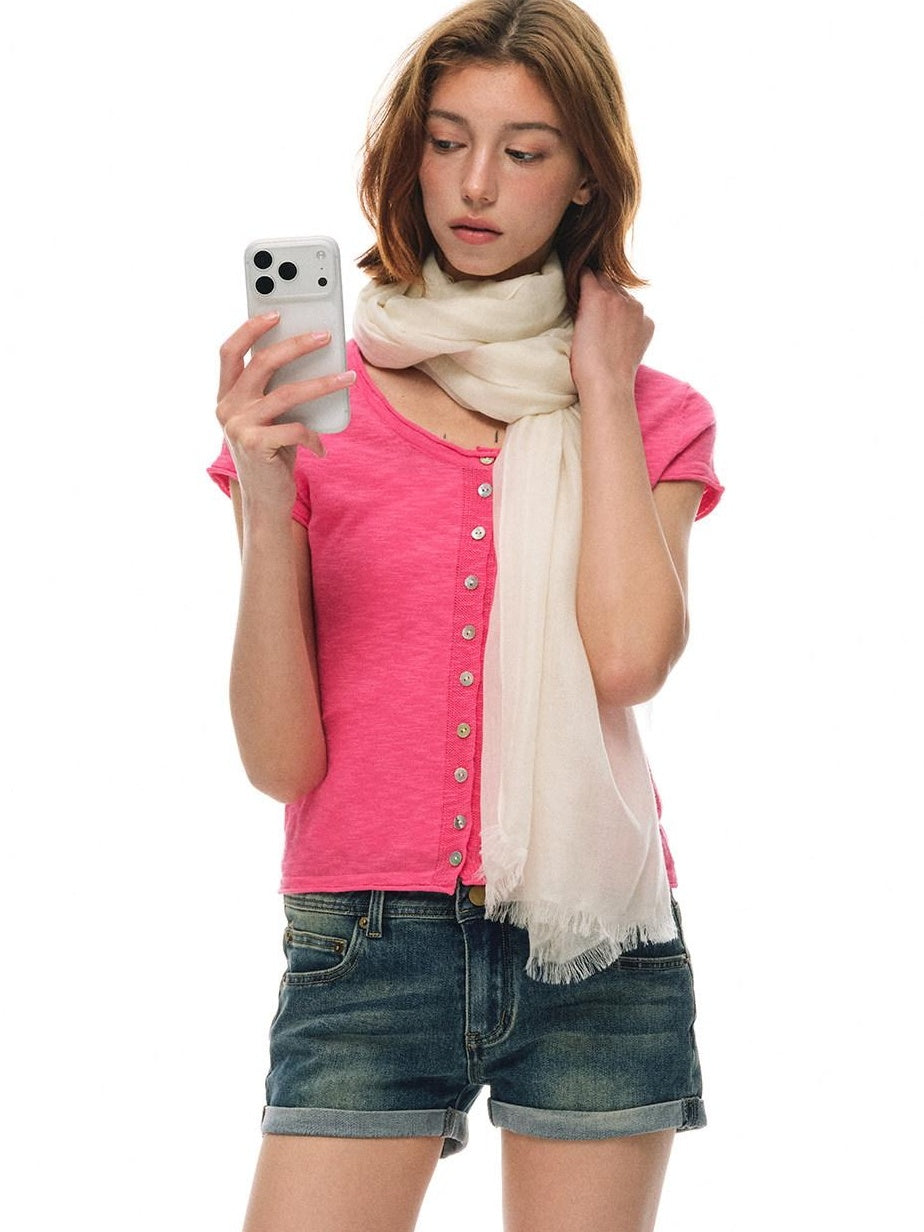 Country Moment Cooling Bamboo Cotton Slim Fit Crew Neck Women Casual Short Sleeve T-Shirts