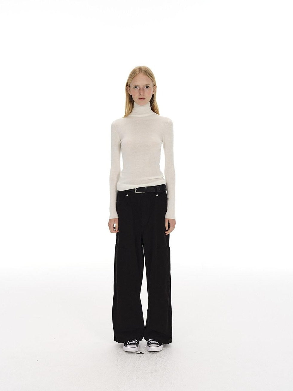 Country Moment 100% Cotton High Waist Breathable Loose Wide Leg Pockets Button Fly Cargo Pants
