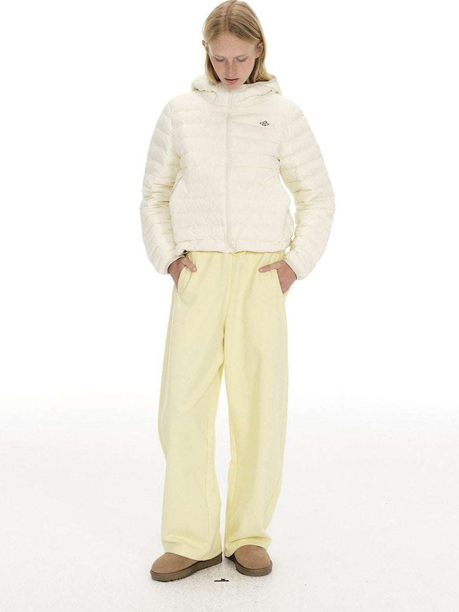 Country Moment 90 Percent White Duck Down Casual Short Hooded Zipper Women Down Jackets