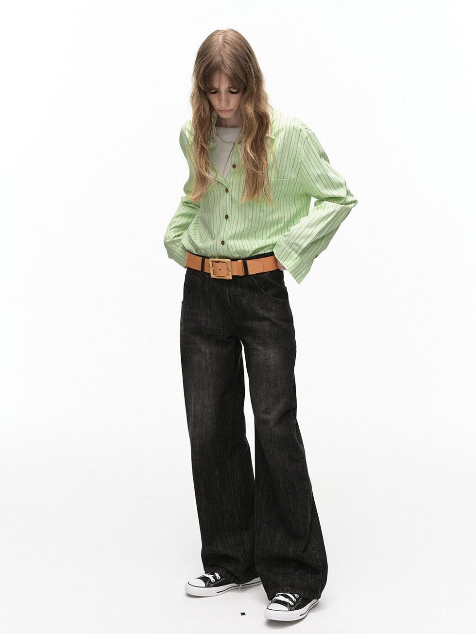 Country Moment Gradient Wash Vintage Low Rise Loose Fit Casual Cotton Youth Straight Leg Jeans
