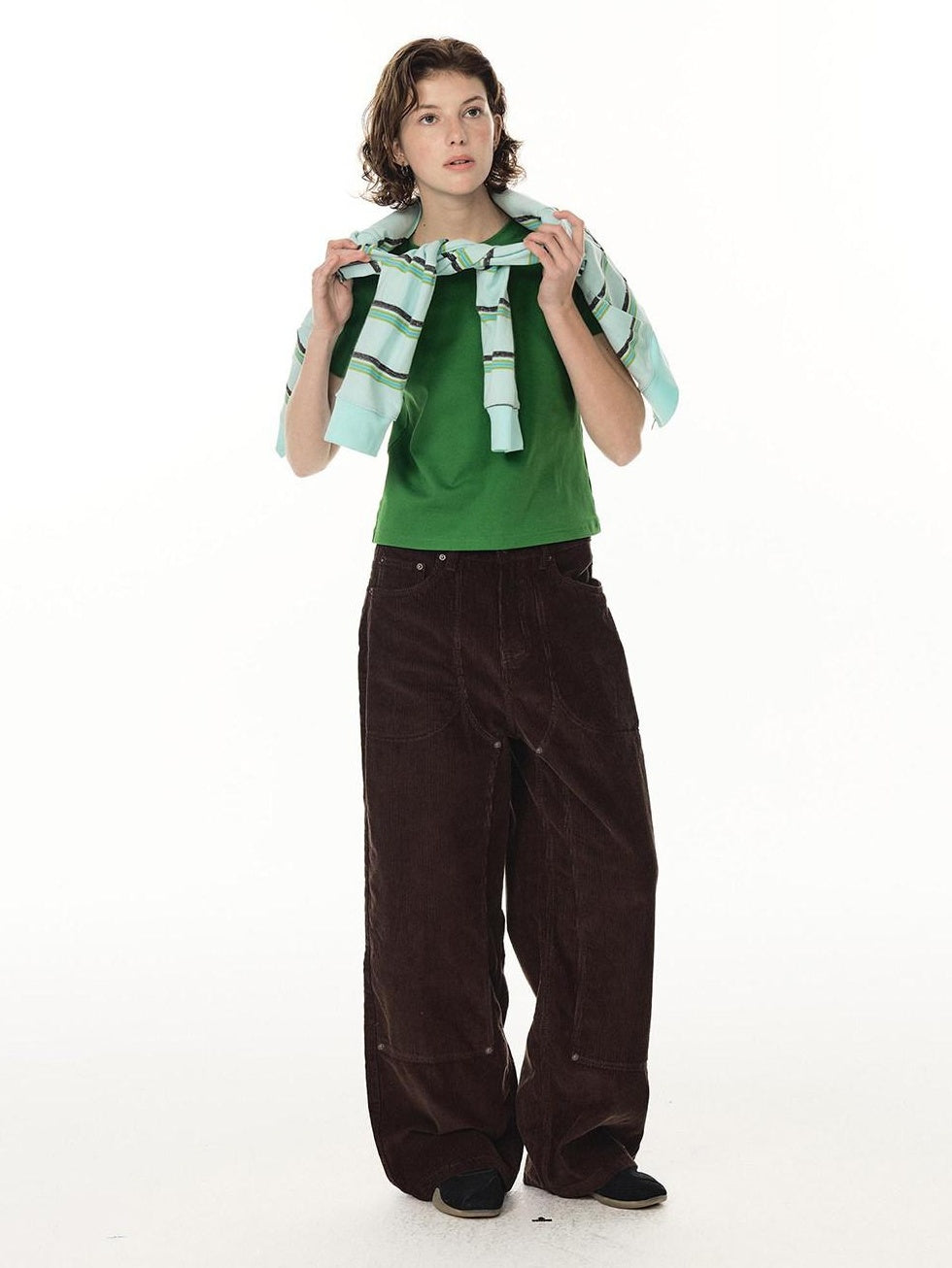 Country Moment Soft 100 Percent Cotton Loose Straight Leg Mid Rise Casual Mens Cargo Pants