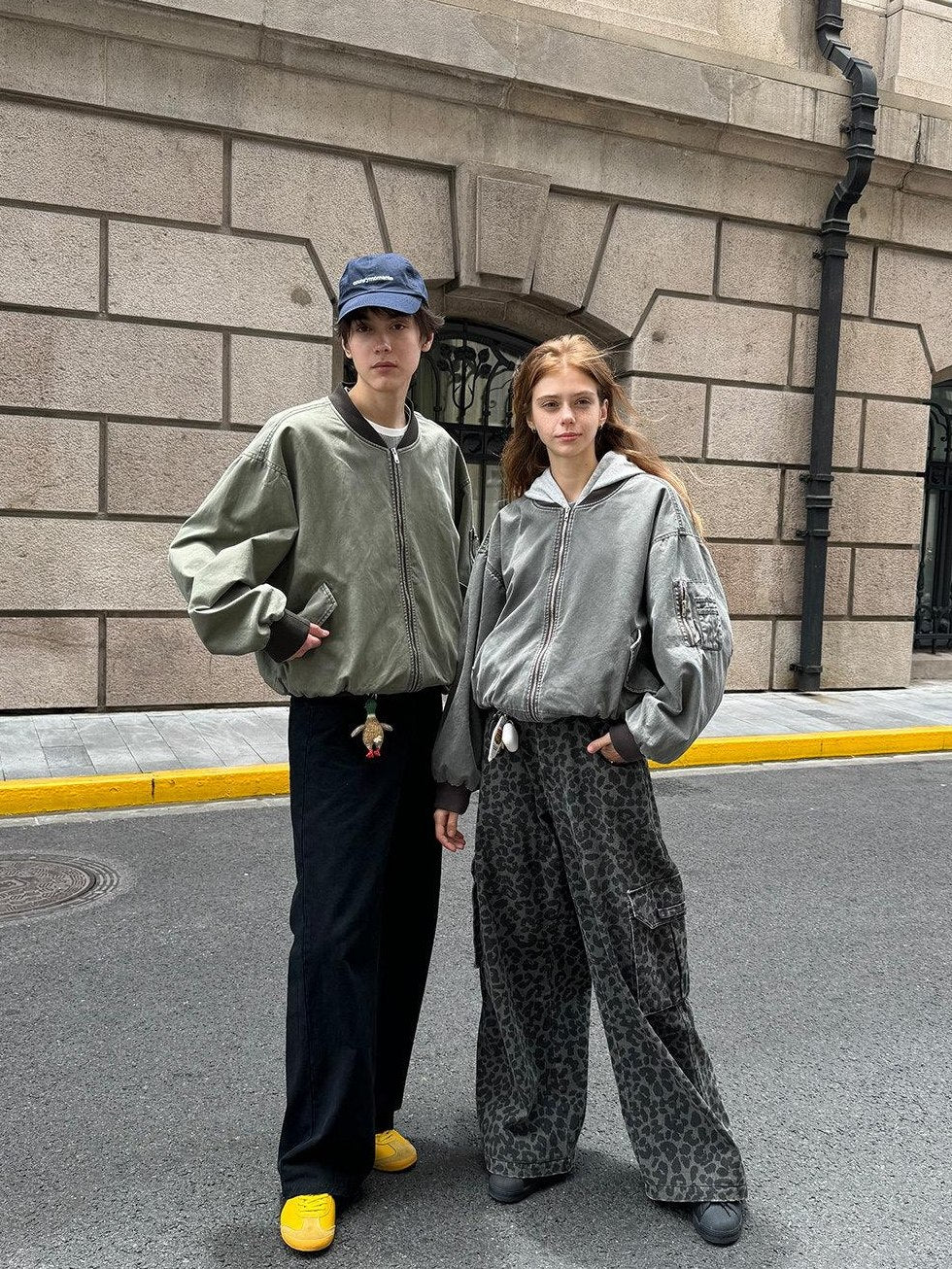Country Moment Cotton Mid Rise Straight Fit American Casual Youth Khaki Black Straight Pants